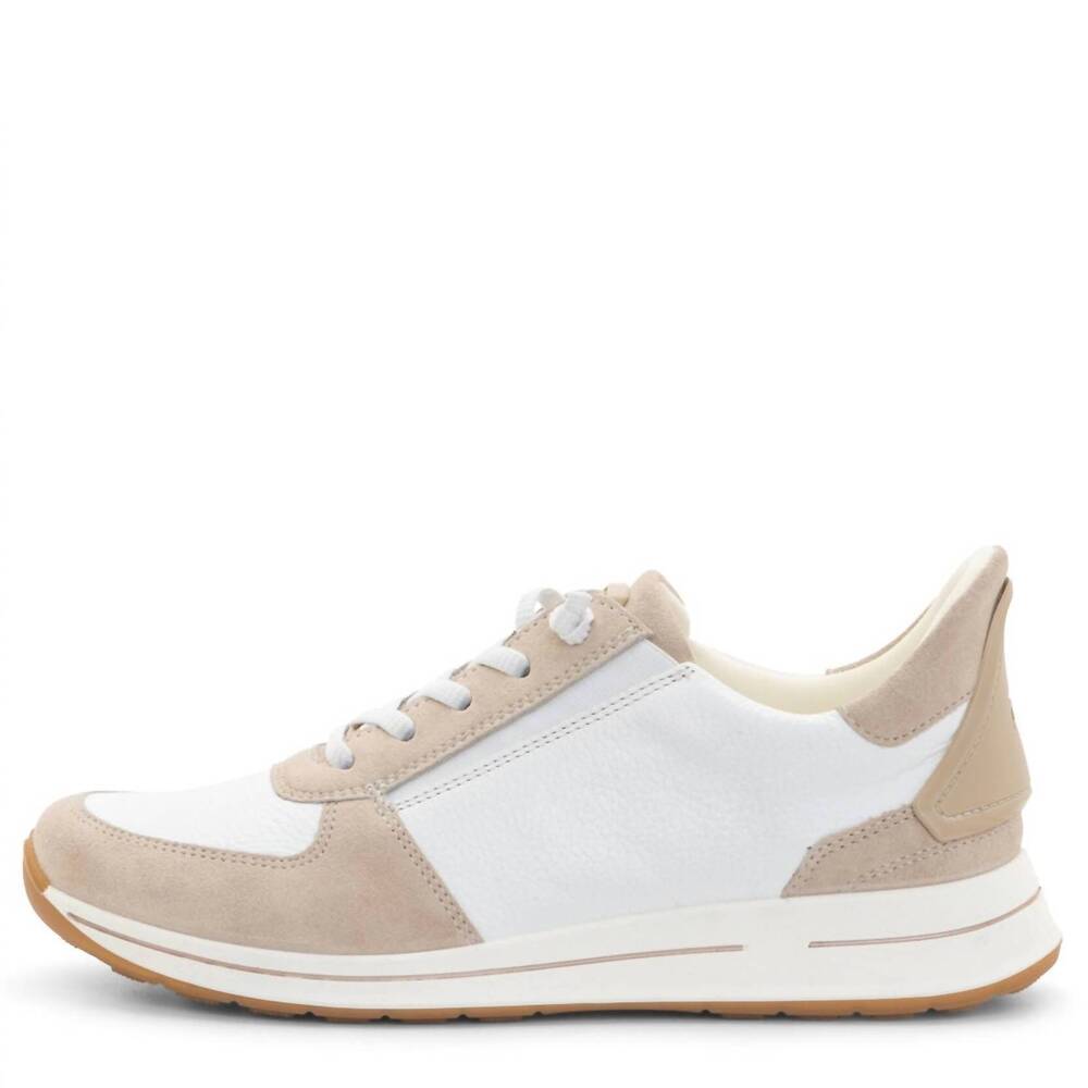 NEW ARA SHOES women's ovation sneaker in white/shell